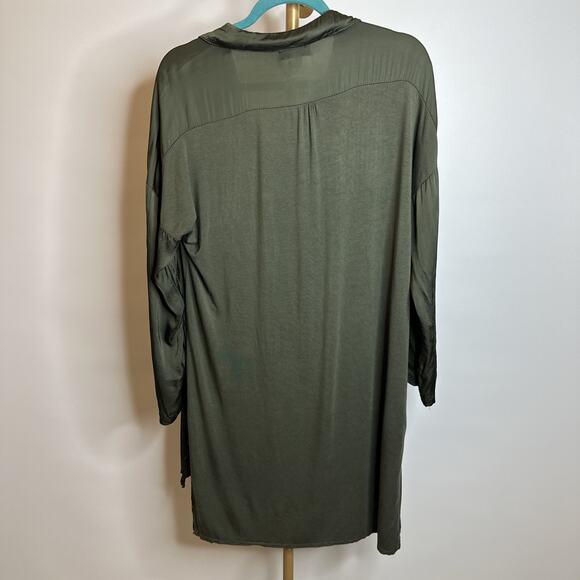 Sofia Made In Italy Silky Dress Womens XL Green Romantic Elegant Designer Gown - Picture 4 of 6